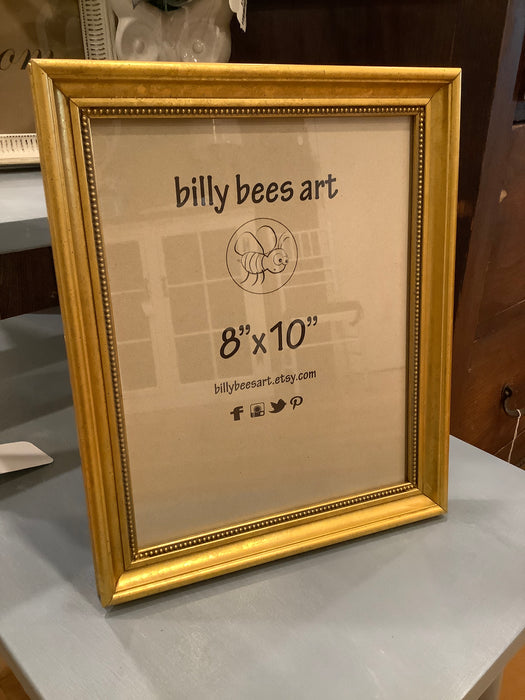 Gold bead photo frame