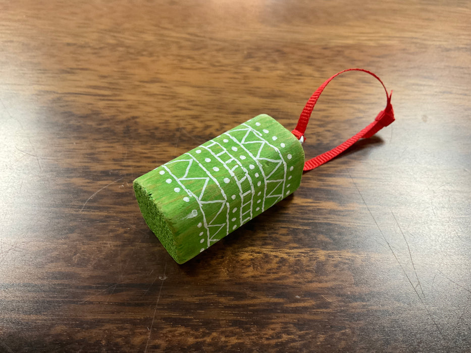 Wood block ornament