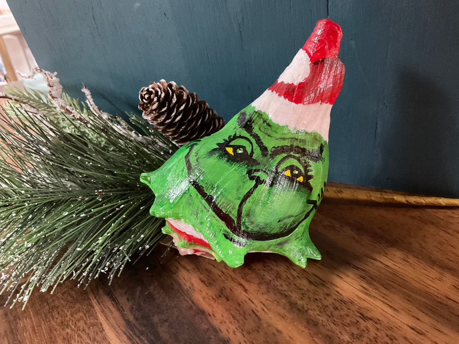 Christmas painted whelk shell