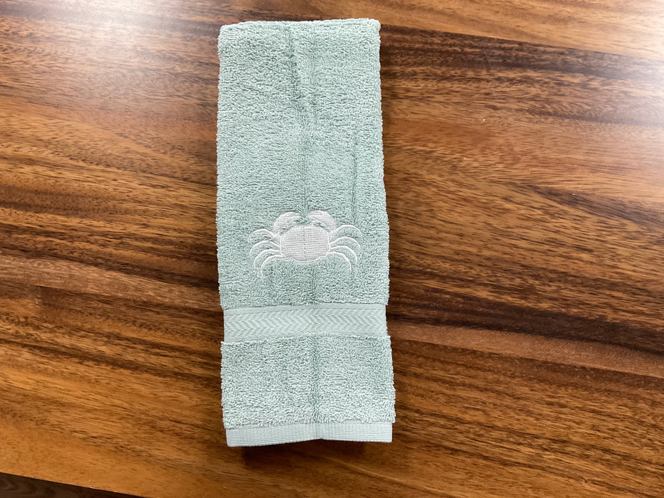 Embroidered Hand Towel - Crab