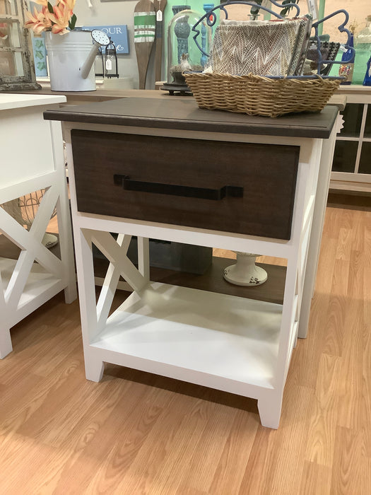 Saltwater farmhouse modern end table