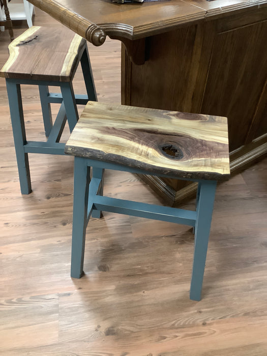 Black walnut stool stormy seas