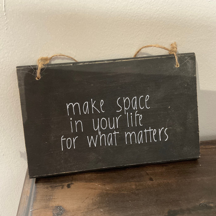 Rope Hanging Sign - Make Space