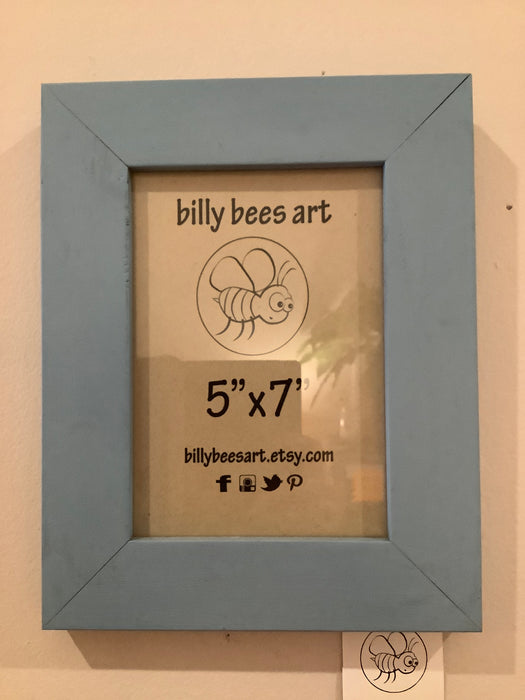 Lite blue Dixie 5x7 photo frame