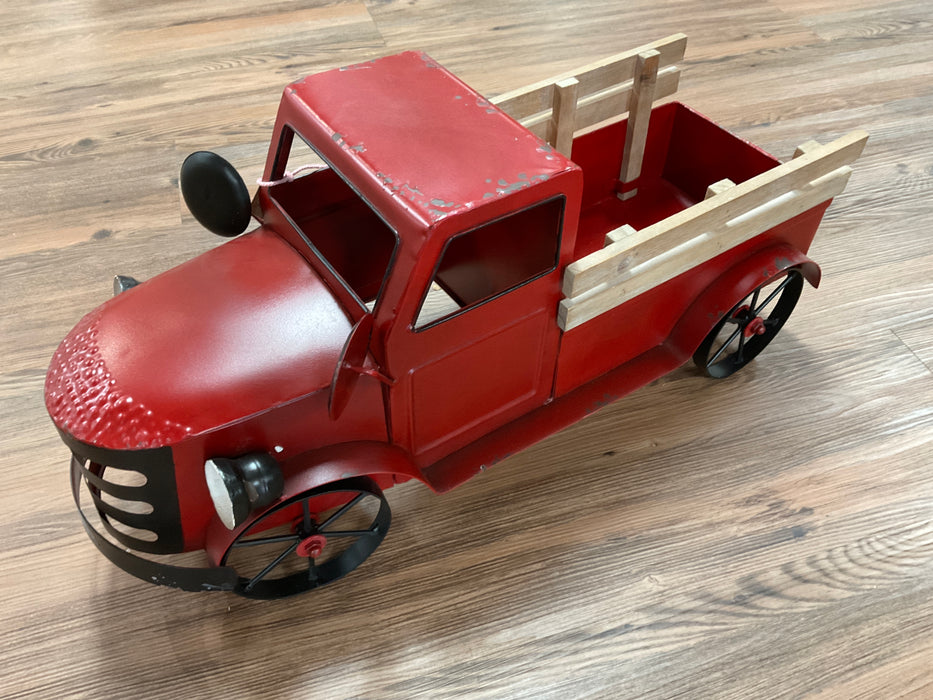 Red vintage pickup truck