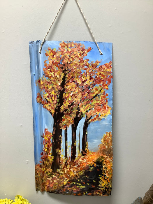 Painted tin artwork