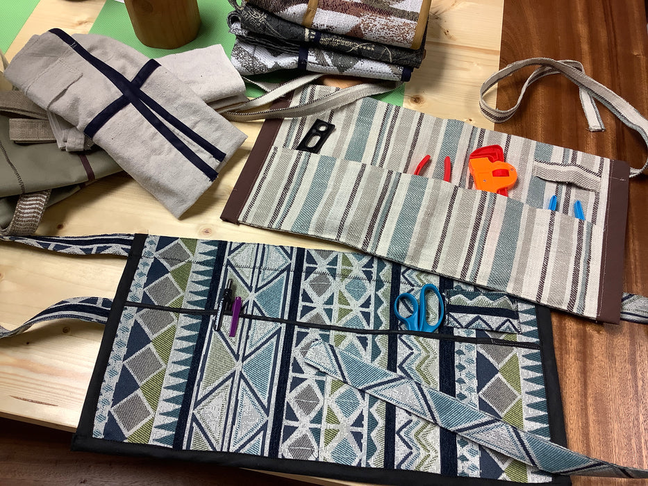 Half apron waist with pockets