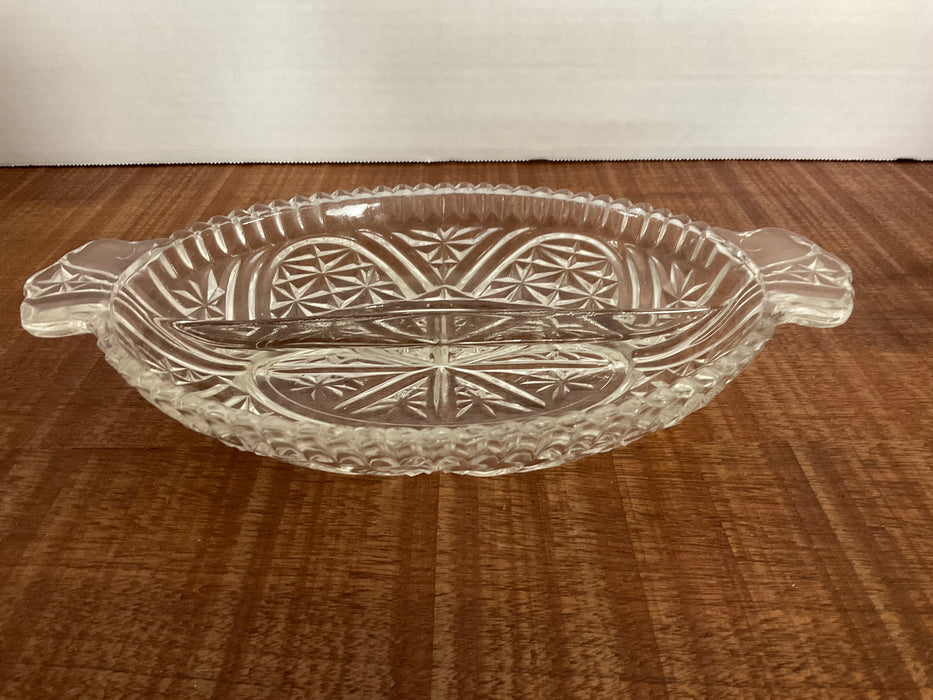 Divided Glass Relish Dish