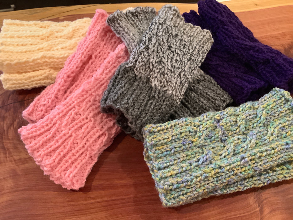 Knitted hand warmer - pair