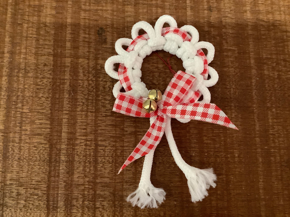 Macrame wreath ornaments