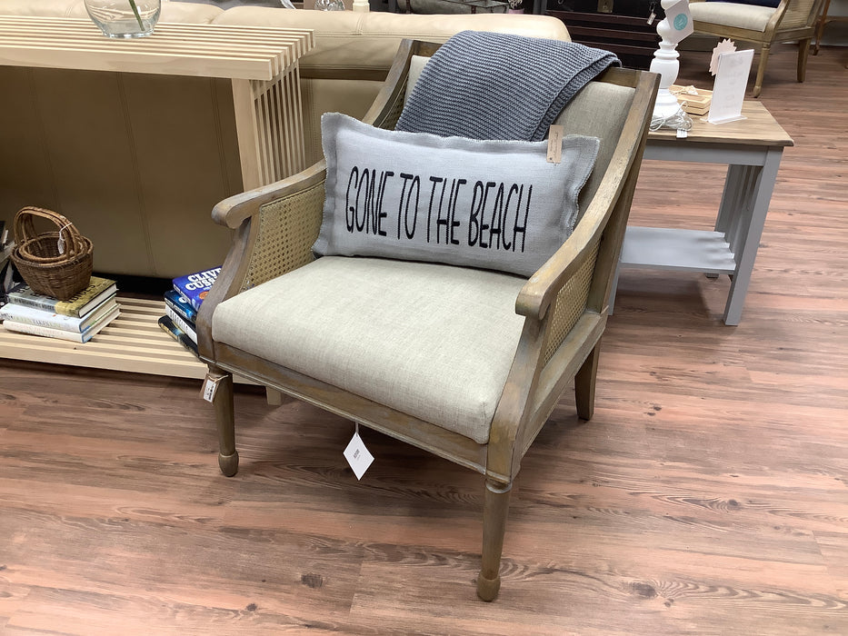 Farmhouse cane arm chair