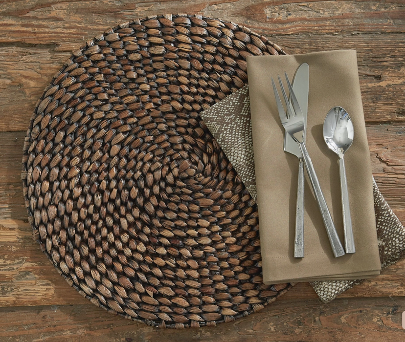 Braided Hyacinth placemat - brown
