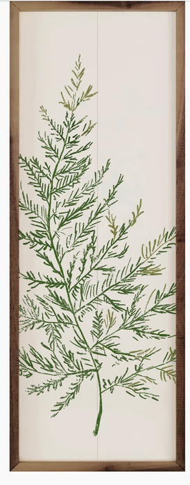 Walnut Framed Print - Distressed leaf