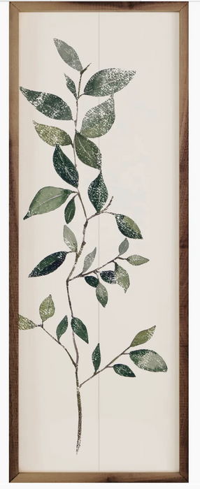 Walnut Framed Print - Distressed leaf