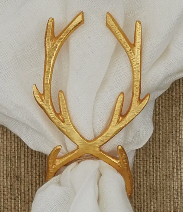 Napkin Ring - Gold Reindeer