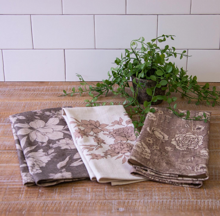 Tea towels - Sepia Florals