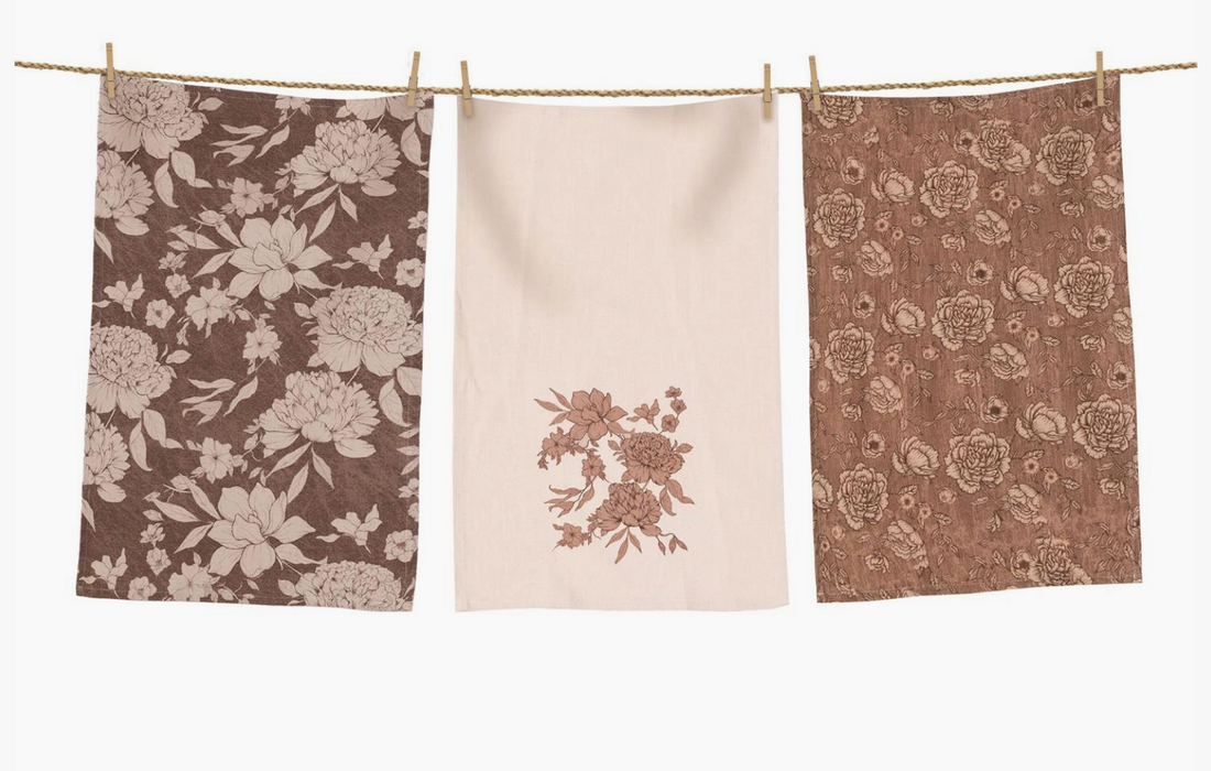 Tea towels - Sepia Florals