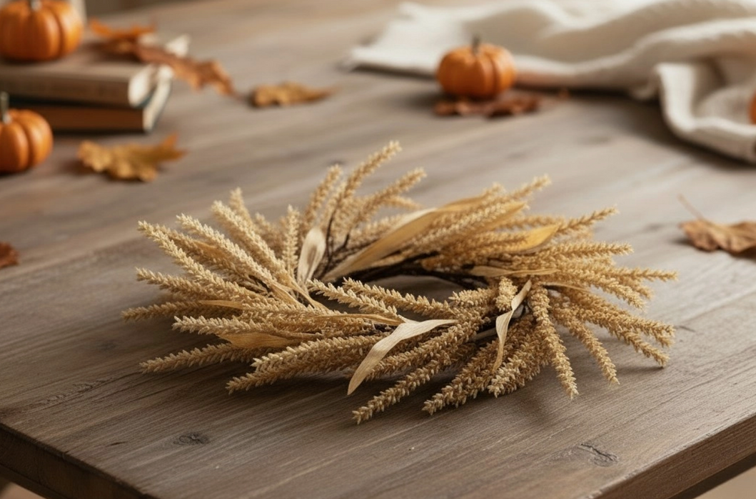 Candle ring - wheat