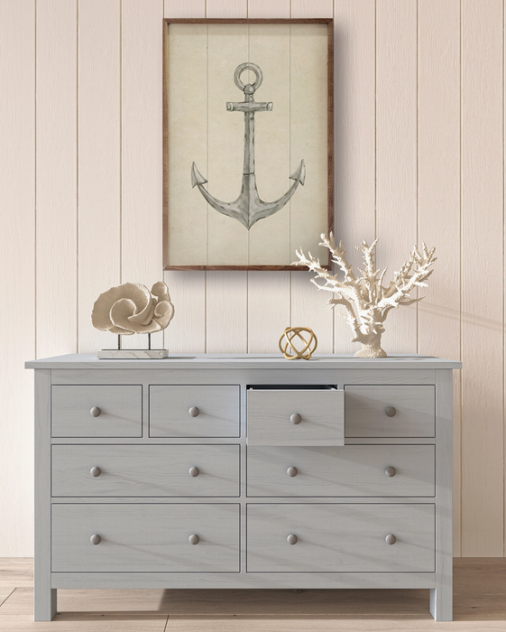 Walnut framed print - Anchor