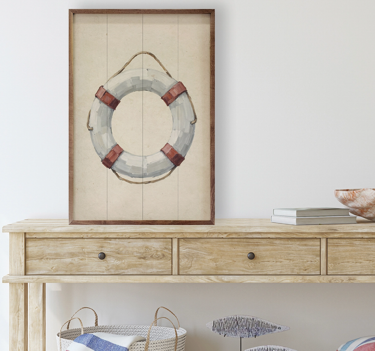 Walnut framed print - Life Preserver