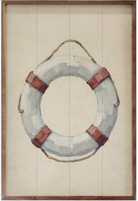 Walnut framed print - Life Preserver