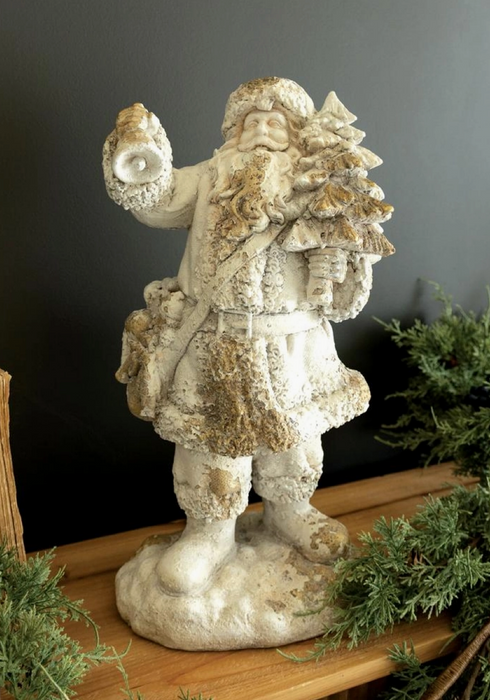 Faux concrete Santa