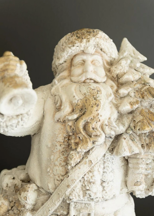 Faux concrete Santa