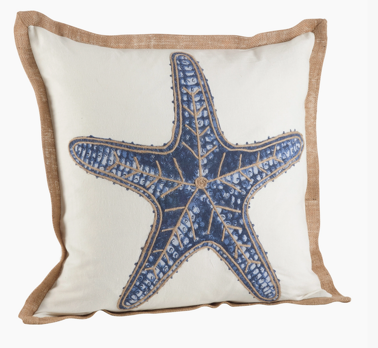 Throw pillow - Burlap Trim