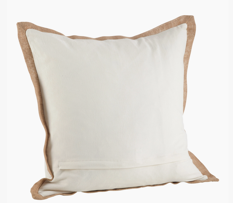 Throw pillow - Burlap Trim