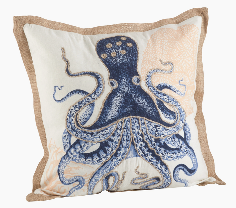 Throw pillow - Burlap Trim