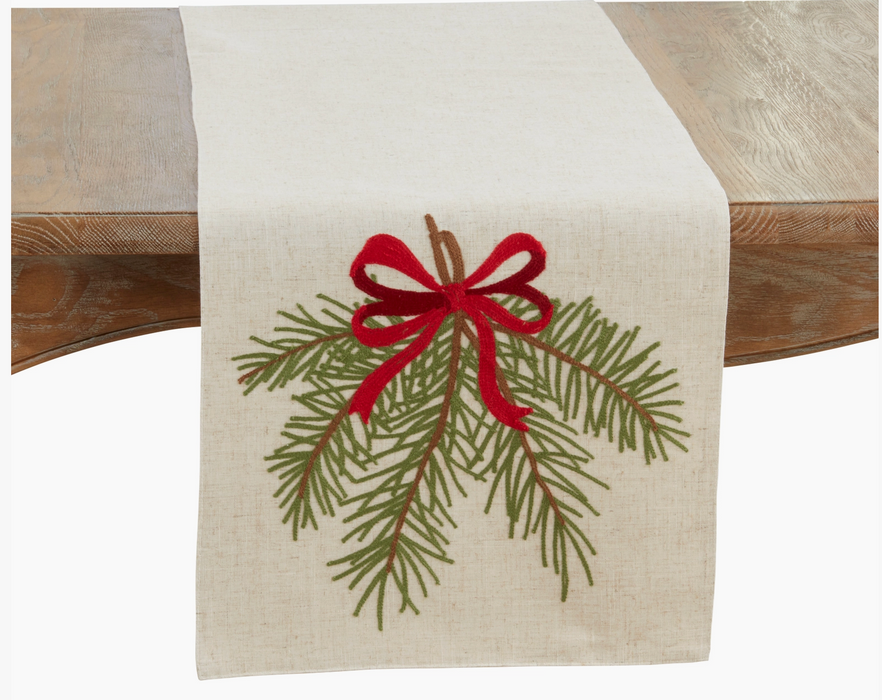 Table Runner - Pine Needle and Bow