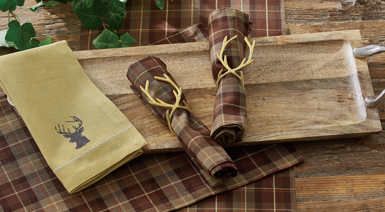 Napkin Ring - Gold Reindeer