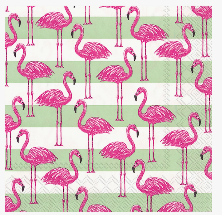 Cocktail napkin - Flamingo stripes