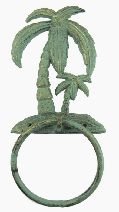 Decorative metal towel ring