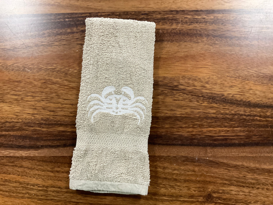 Embroidered Hand Towel Crab