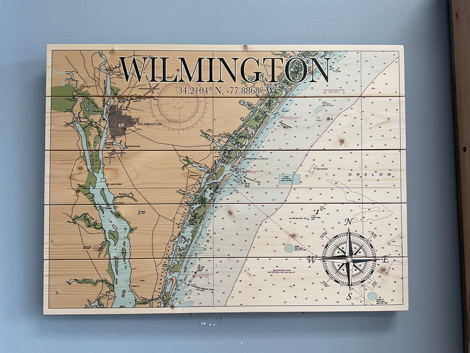 Wood Pallet Map - Wilmington