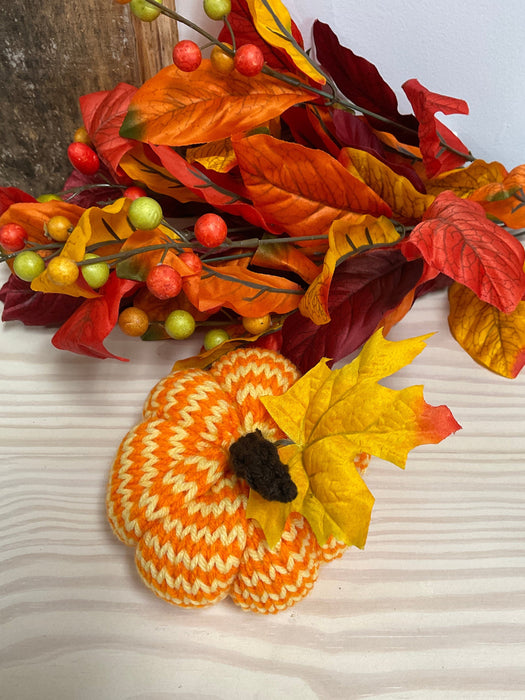 Hand knitted pumpkin