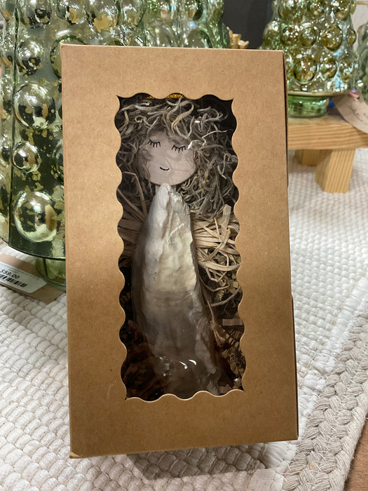 Raffia Angel Ornament