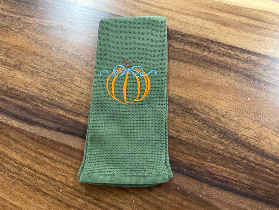 Dish towel - Pumpkin with bow
