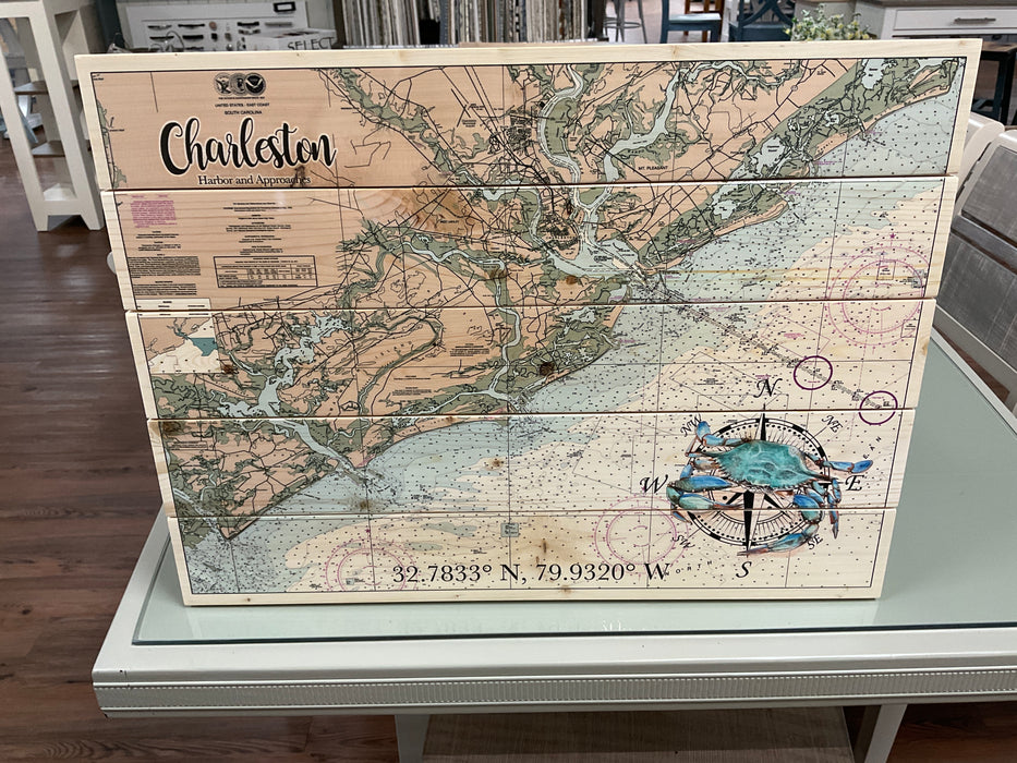 Wood Pallet Map - Charleston
