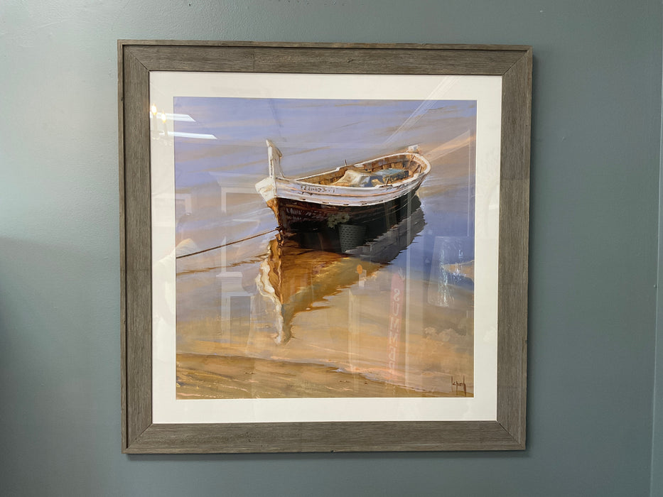 Framed boat print
