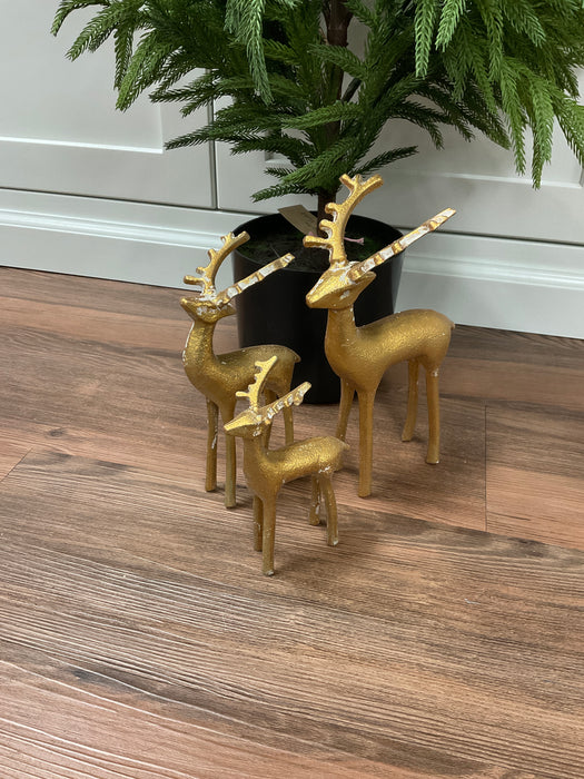 Golden Reindeer Figurine