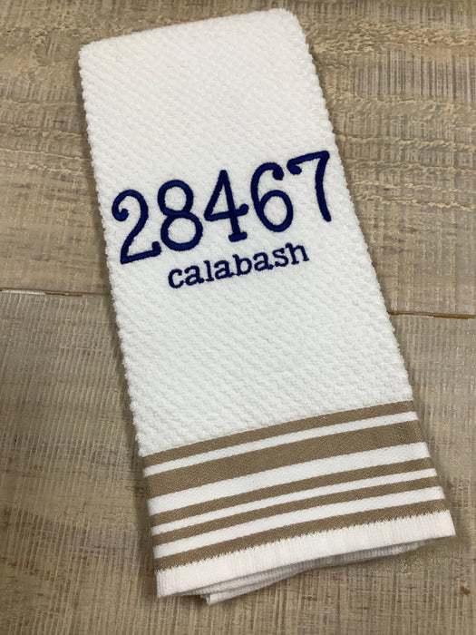 Dish towel - town/zip