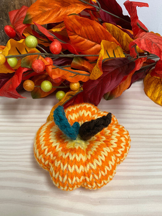 Hand knitted pumpkin