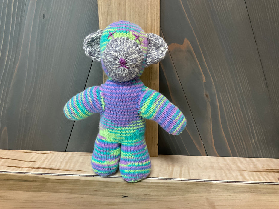 Knitted stuffed bear