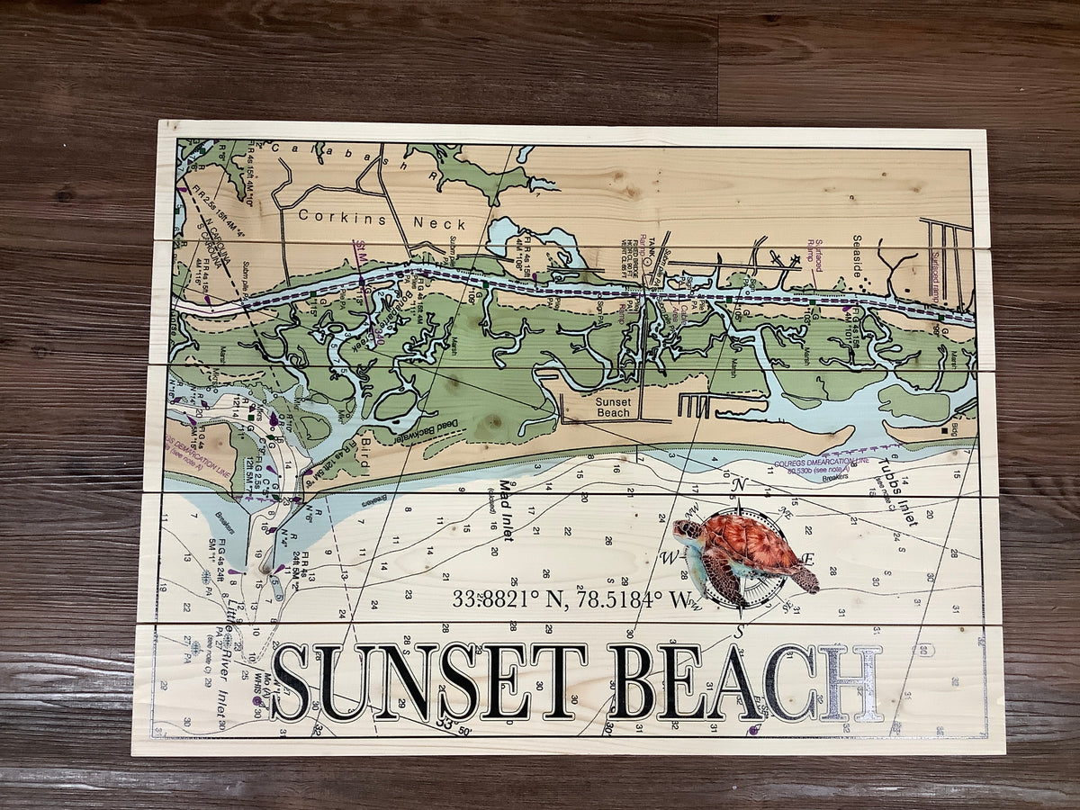 Wood Pallet Map-Sunset — White Pine Artisan Market