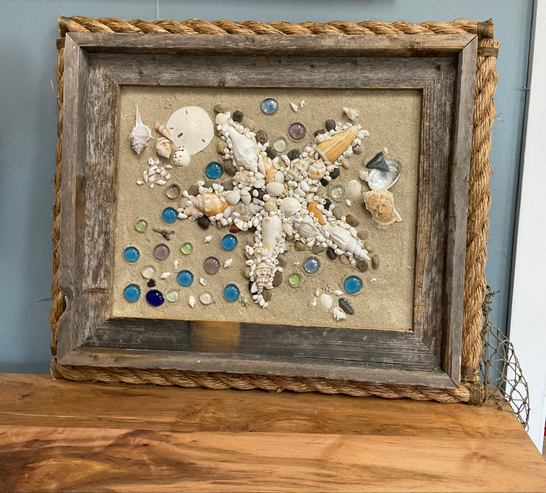 Rope frame - Starfish sand
