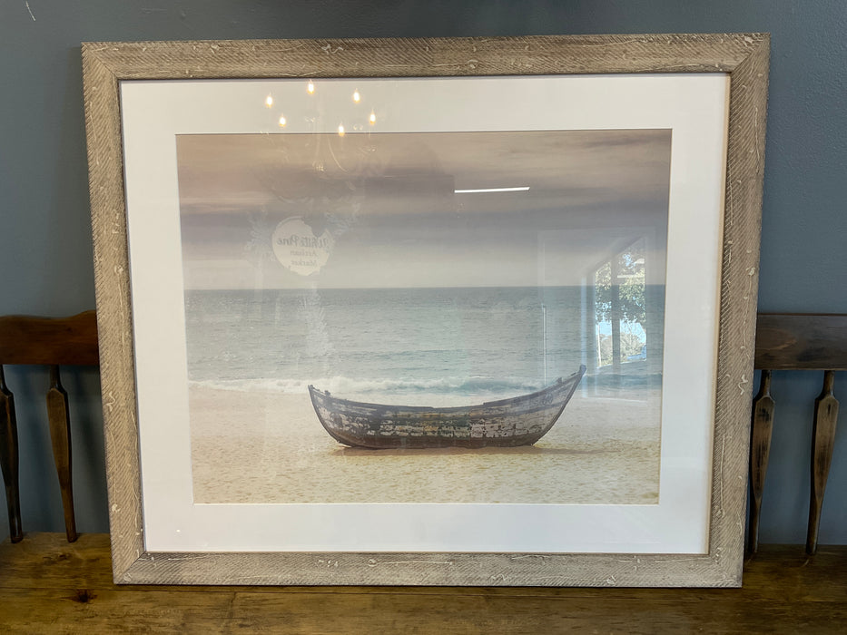 Boat/Sand matted print