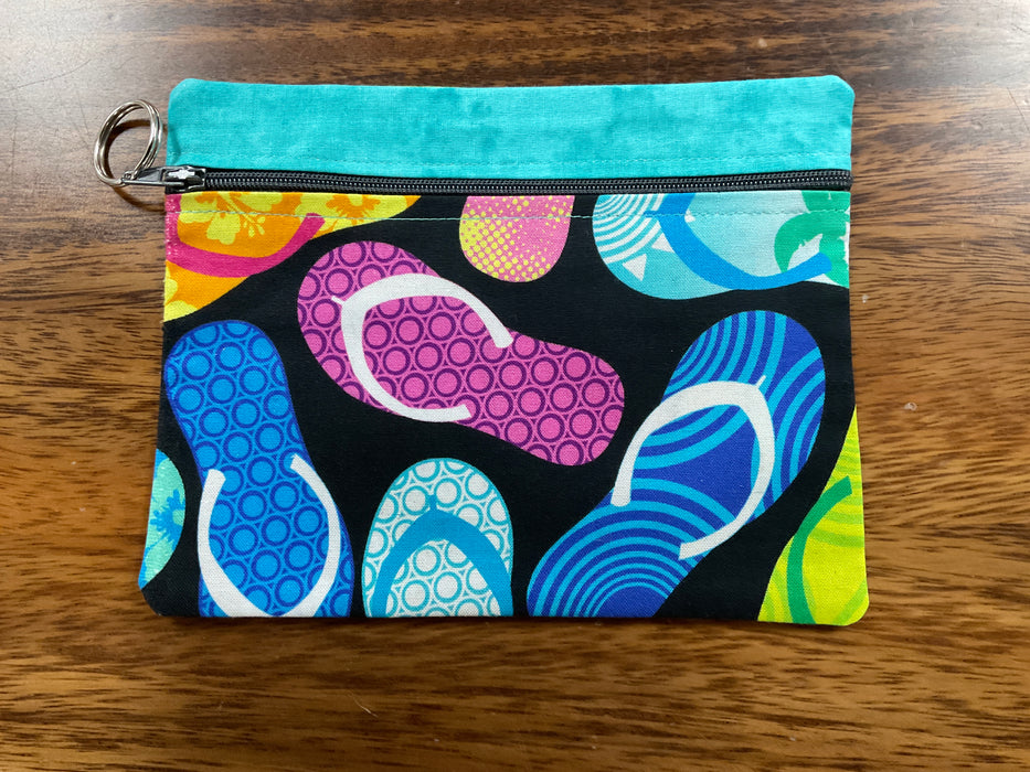 Key ring zippered purse