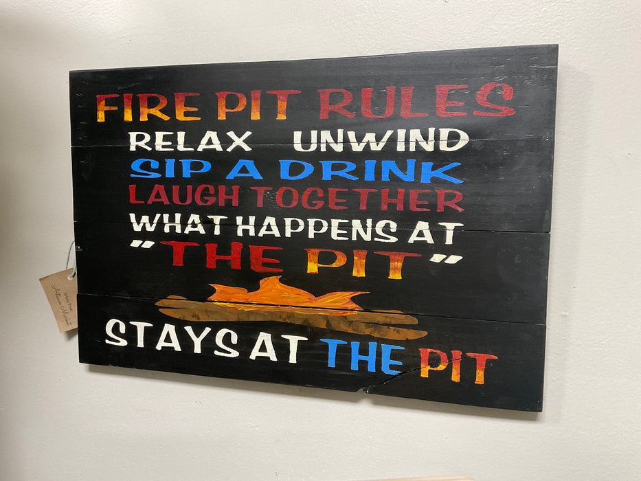 Wood Sign - Fire Pit